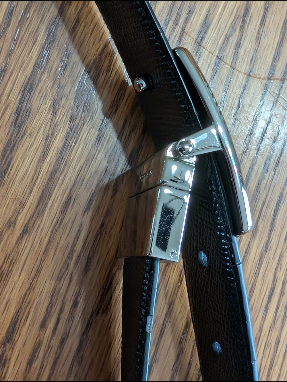 Coach Men’s Reversible Leather Harness Belt - Black/Brown - Picture 8 of 8